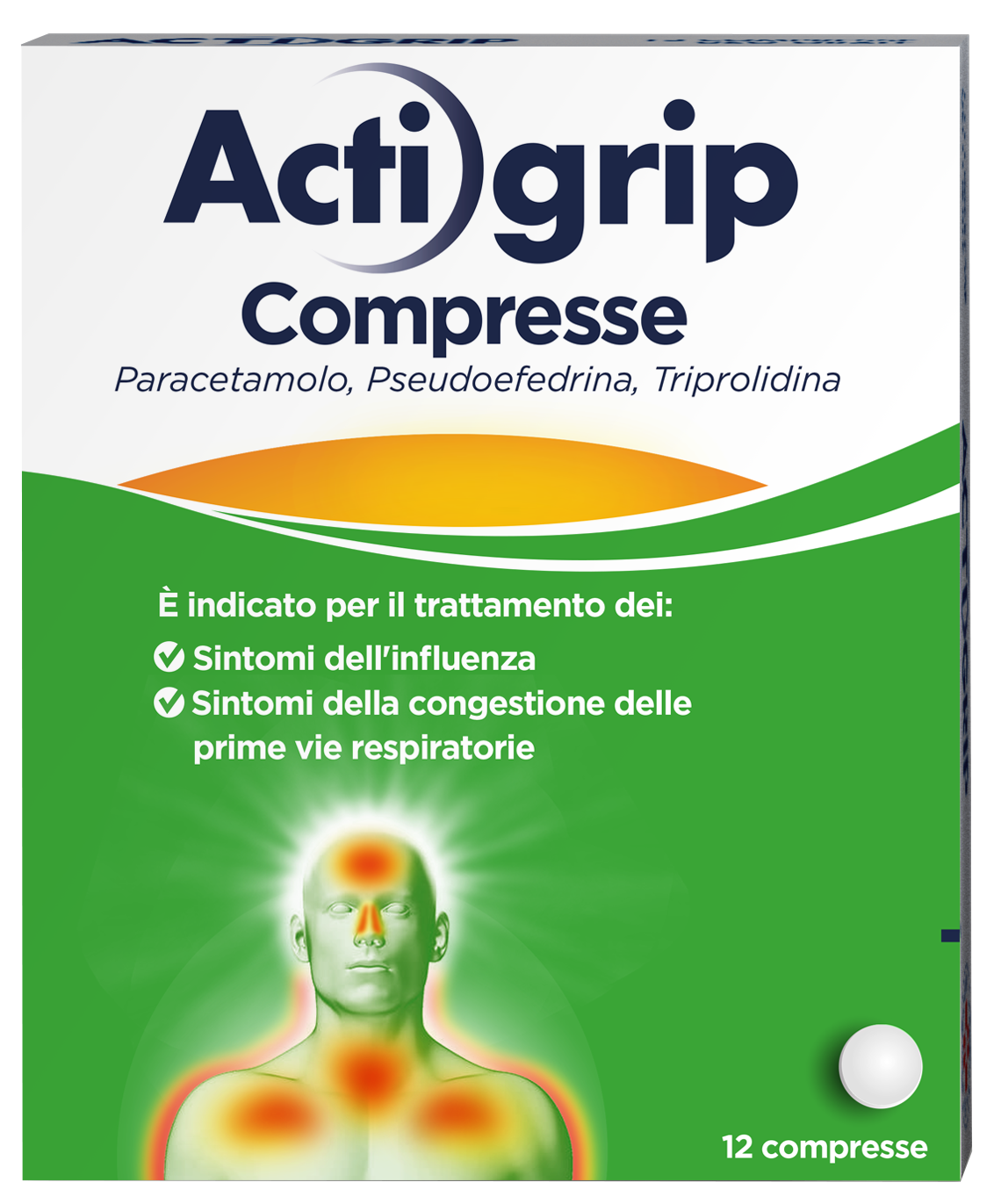 ACTIGRIP*12CPR 2,5+60+500MG - Farmacianumberone.it