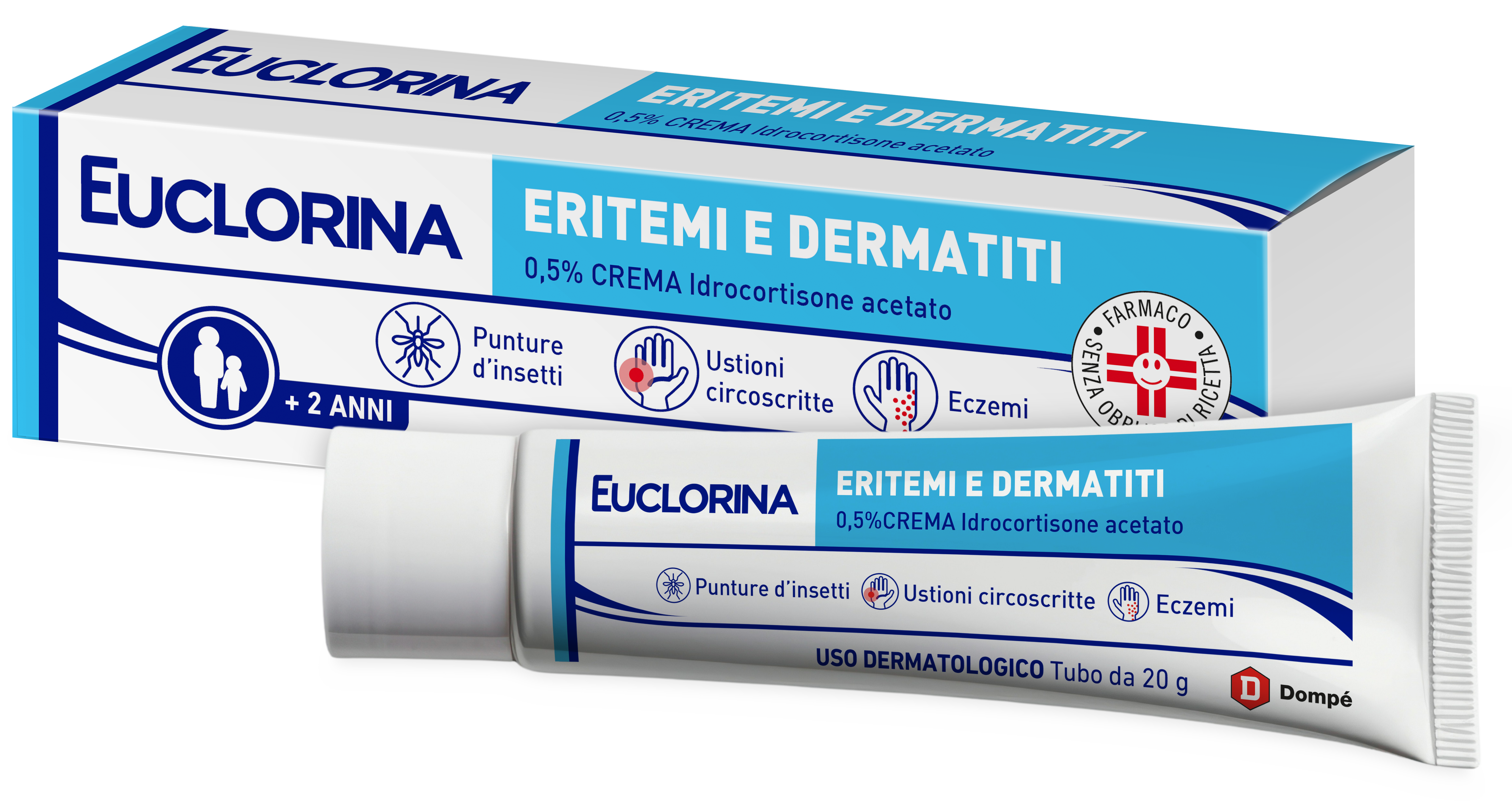 EUCLORINA ERITEMI*CR 20G 0,5% - Farmacianumberone.it