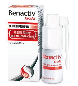 BENACTIV GOLA*SPRAY 15ML 0,25% - Farmacianumberone.it