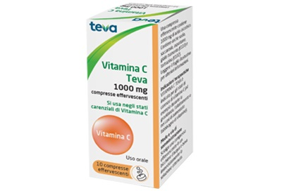 VITAMINA C TEVA*10CPR EFF 1G - Farmacianumberone.it