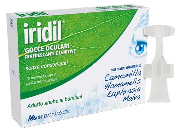 GOCCE OCULARI IRIDIL 10 AMPOLLE MONODOSE RICHIUDIBILI 0,5 ML - Farmacianumberone.it