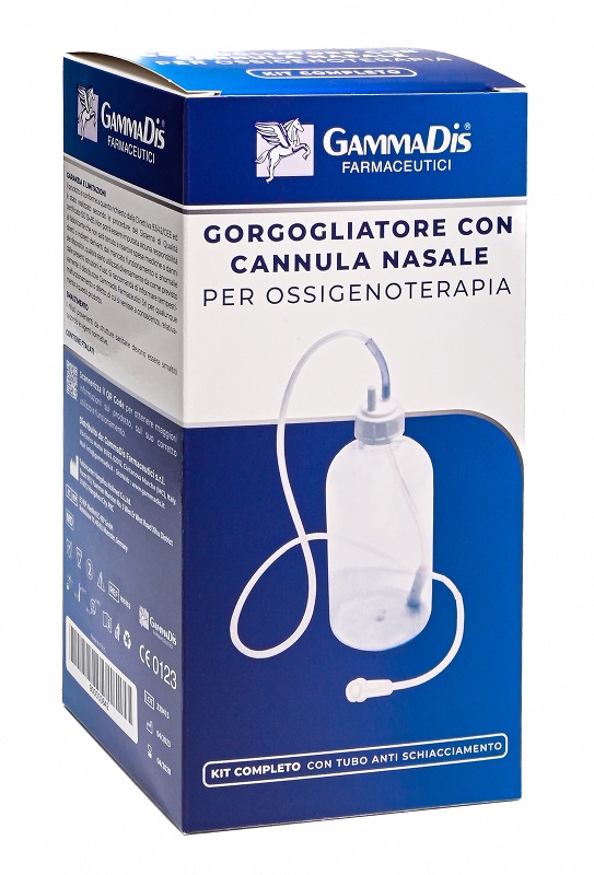 GORGOGLIATORE PER OSSIGENOTERAPIA CON OCCHIALE + CANNULA NASALE GAMMADIS - Farmacianumberone.it