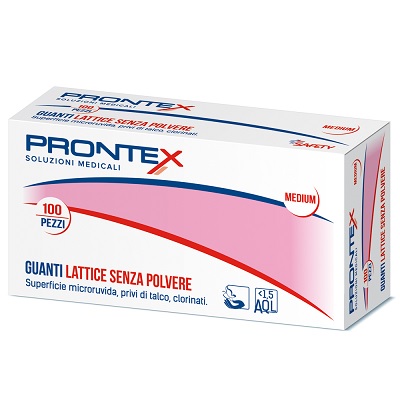 PRONTEX GUANTO IN LATTICE SENZA POLVERE GRANDE 100 PEZZI - Farmacianumberone.it