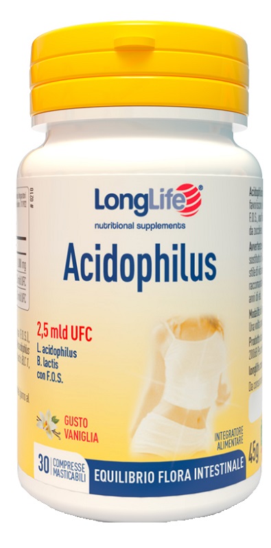 LONGLIFE ACIDOPHILUS 30 COMPRESSE MASTICABILI - Farmacianumberone.it