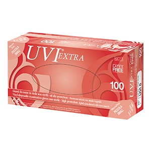 GUANTO IN CLORURO DI POLIVINILE SUPERFICIE LISCIA FINEMENTE TALCATO 10X100 PEZZI - Farmacianumberone.it