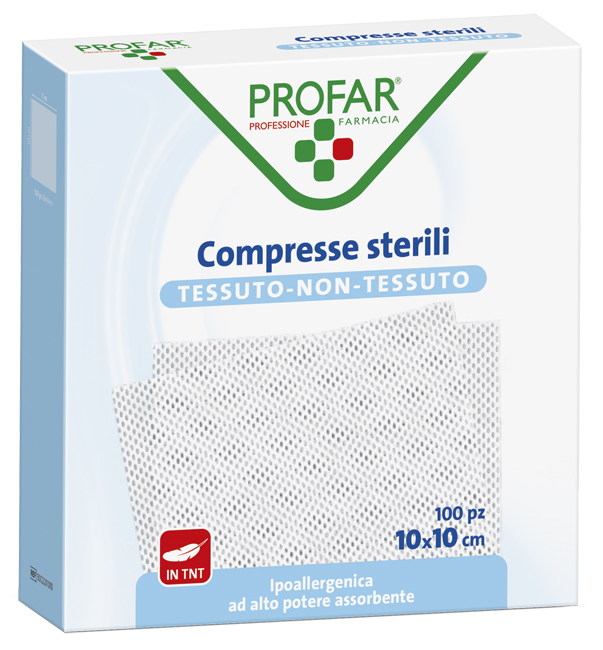 COMPRESSE IN TESSUTO NON TESSUTO 10 X 10 CM 100 PEZZI PROFAR - Farmacianumberone.it