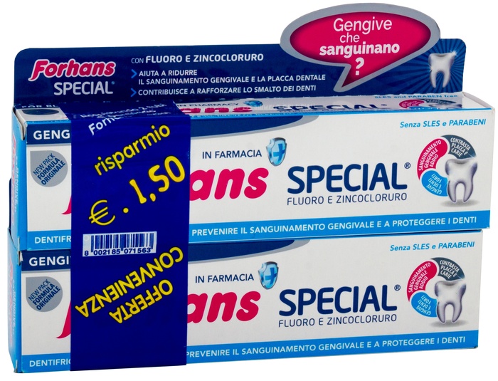 FORHANS SP DENTIF 2X75ML - Farmacianumberone.it
