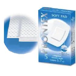 GARZA PRONTEX SOFT PAD COMPRESSA 5X7 CM 5 PEZZI - Farmacianumberone.it