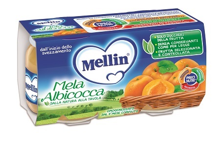 MELLIN OMOGENEIZZATO MELA/ALBICOCCA 100 G 2 PEZZI - Farmacianumberone.it