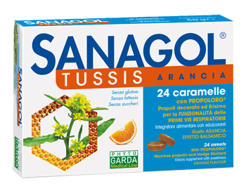 SANAGOL TUSSIS ARANCIA 24 CARAMELLE - Farmacianumberone.it