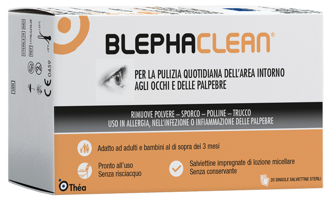 BLEPHACLEAN GARZE OCULARI STERILI A BASE DI ACIDO IALURONICO 20 PEZZI - Farmacianumberone.it