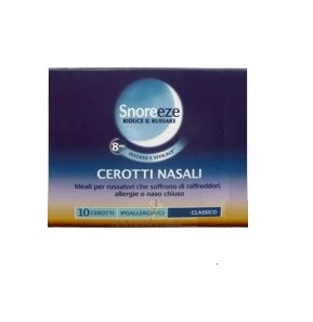 CEROTTO NASALE SNOREEZE CLASSICO LARGE 10 PEZZI - Farmacianumberone.it