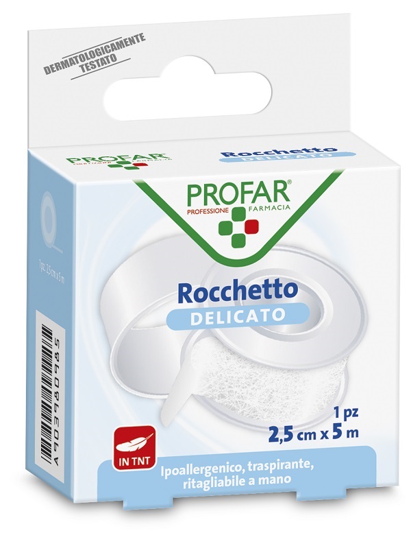 ROCCHETTO TESSUTO NON TESSUTO DELICATO 2,5 CM X 5 M PROFAR - Farmacianumberone.it