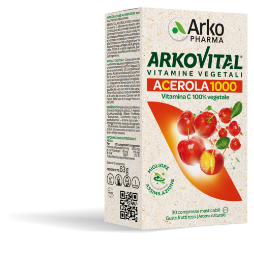 ARKOVITAL ACEROLA 1000 30 COMPRESSE MASTICABILI - Farmacianumberone.it