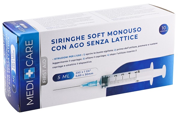 SIRINGA SOFT CAPACITA' 5ML AGO GAUGE 23 CONFEZIONE 10 PEZZI GAMMADIS - Farmacianumberone.it