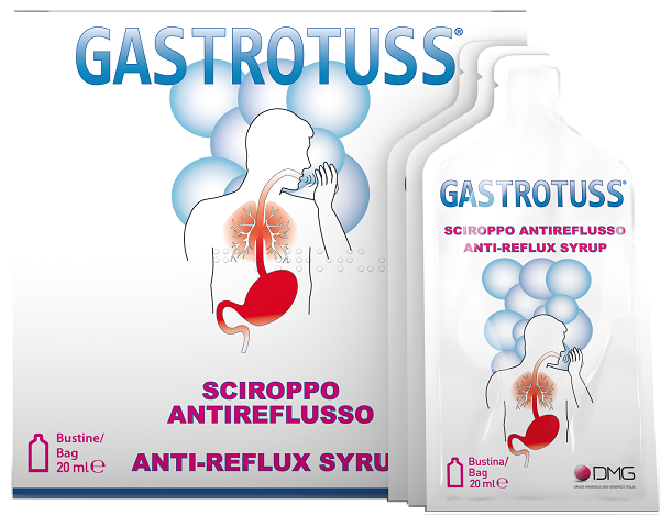 SCIROPPO ANTIREFLUSSO GASTROTUSS 25 BUSTINE MONODOSE 20 ML - Farmacianumberone.it
