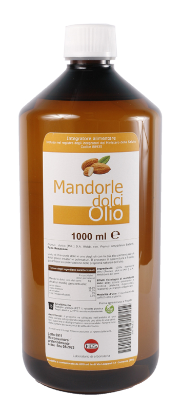 MANDORLE DOLCI OLIO 1000 ML - Farmacianumberone.it