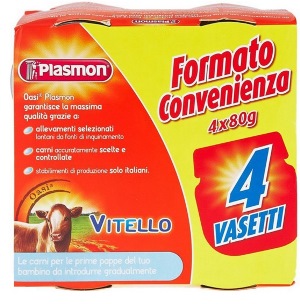 PLASMON OMOGENEIZZATO VITELLO 4 X 80 G - Farmacianumberone.it