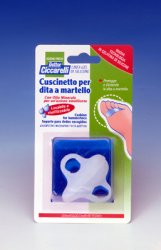 CUSCINETTO PER DITA A MARTELLO REALIZZATO IN GEL DI SILICONEBIANCO SEMITRASPARENTE SAGOMATA PER PROTEGGERE E DISTENDERE LE DITA CONTRATTE IGIENEPIEDE 2 PEZZI - Farmacianumberone.it