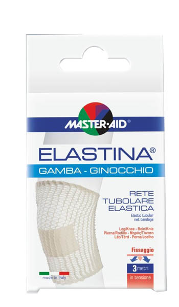 RETE TUBOLARE ELASTICA IPOALLERGENICA MASTER-AID ELASTINA GAMBA/GINOCCHIO 3 MT IN TENSIONE CALIBRO 5 CM - Farmacianumberone.it