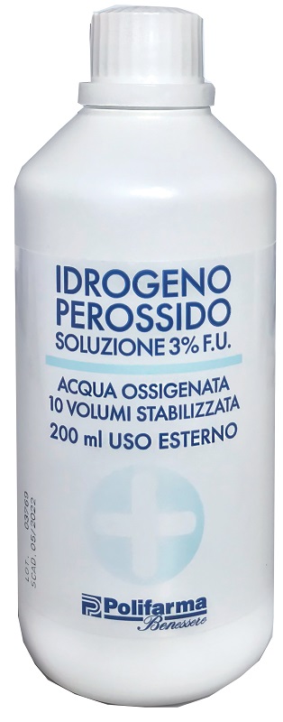 PEROSSIDO IDROGENO 3% 200 ML ACQUA OSSIGENATA 10 VOLUMI STABILIZZATA - Farmacianumberone.it