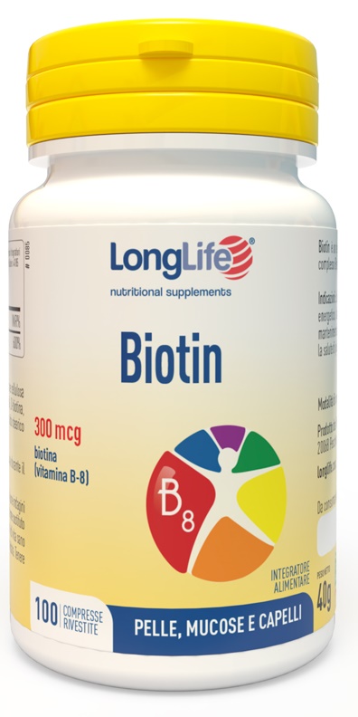 LONGLIFE BIOTIN 100 COMPRESSE - Farmacianumberone.it