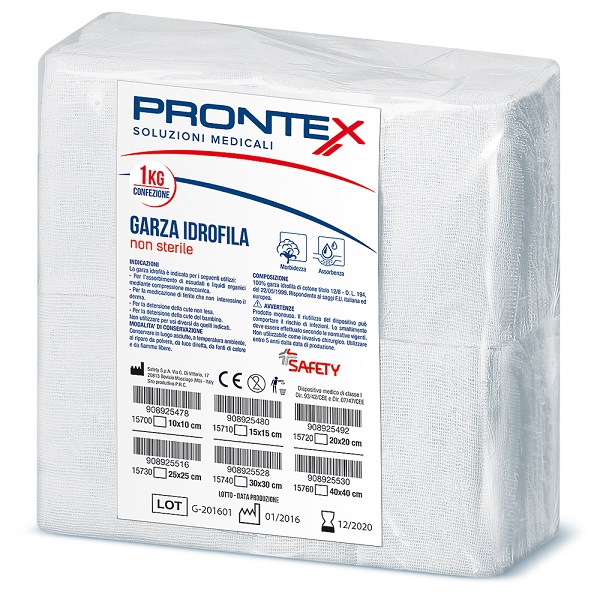 PRONTEX GARZA 10X10CM 1KG - Farmacianumberone.it