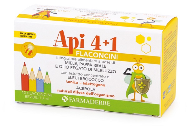 API 4+1 LIQUIDO 10 FLACONCINI 10 ML - Farmacianumberone.it