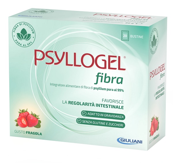 PSYLLOGEL FIBRA FRAGOLA 20 BUSTINE - Farmacianumberone.it