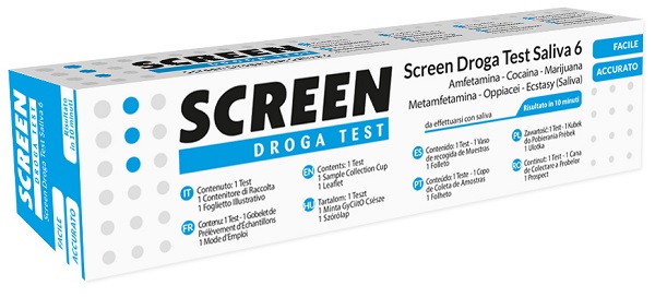 SCREEN DROGA TEST SALIVA 6 DROGHE - Farmacianumberone.it