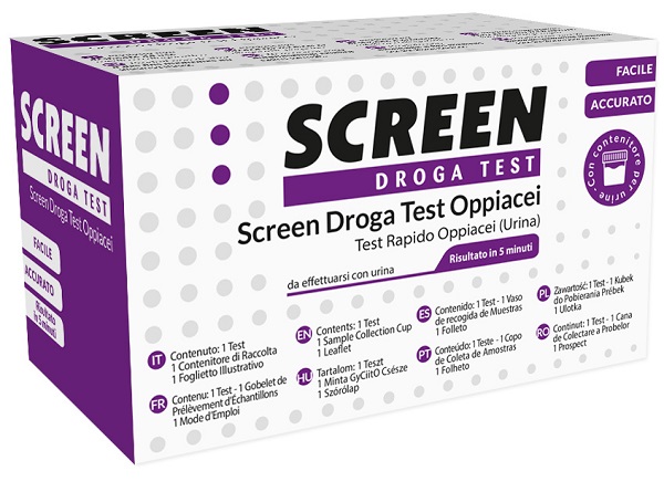 SCREEN DROGA TEST OPPIACEI TEST ANTIDROGA CON CONTENITORE URINA - Farmacianumberone.it