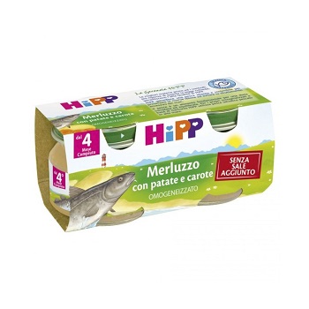HIPP OMOGENEIZZATO MERLUZZO CAROTE PATATE 2X80 G - Farmacianumberone.it