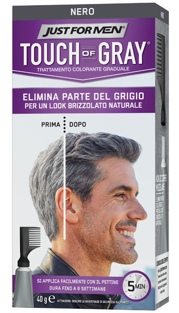 JUST FOR MEN TOUCH OF GRAY NERO 40 G - Farmacianumberone.it