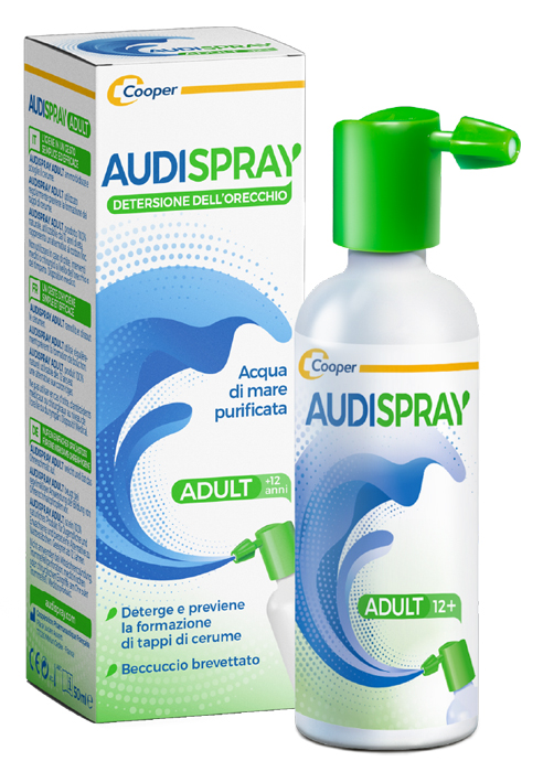 AUDISPRAY ADULT SOLUZIONE DI ACQUA DI MARE IPERTONICA SPRAY SENZA GAS DETERSIONE ORECCHIO 50 ML - Farmacianumberone.it