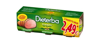 DIETERBA OMOGENEIZZATO PROSCIUTTO 3 PEZZI 80 G - Farmacianumberone.it