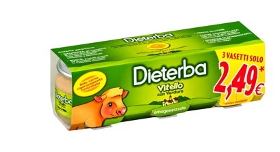 DIETERBA OMOGENEIZZATO VITELLO 3 PEZZI 80 G - Farmacianumberone.it
