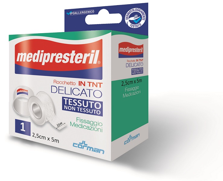 CEROTTO IN ROCCHETTO TESSUTO NON TESSUTO MEDIPRESTERIL 5X250CM - Farmacianumberone.it