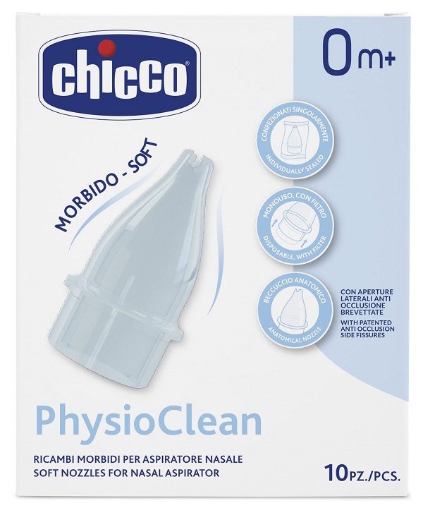 RICAMBI MORBIDI PER ASPIRATORE NASALE CHICCO PHYSIOCLEAN - Farmacianumberone.it