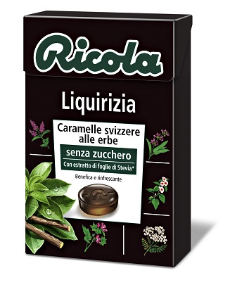 RICOLA LIQUIRIZIA SENZA ZUCCHERO 50 G - Farmacianumberone.it