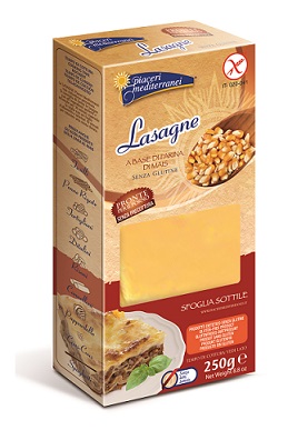 PIACERI MEDITERRANEI PASTA FARINA MAIS LASAGNE 250 G - Farmacianumberone.it