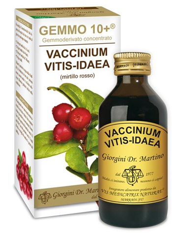 GEMMO 10+ MIRTILLO ROSSO LIQUIDO ANALCOLICO 100 ML - Farmacianumberone.it