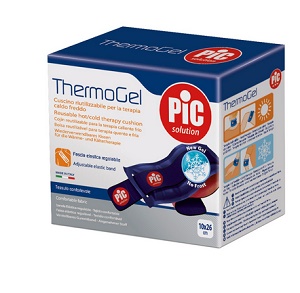 THERMOGEL CUSCINO TERAPIA CALDO FREDDO 10X26 CM CON FASCIA ELASTICA - Farmacianumberone.it