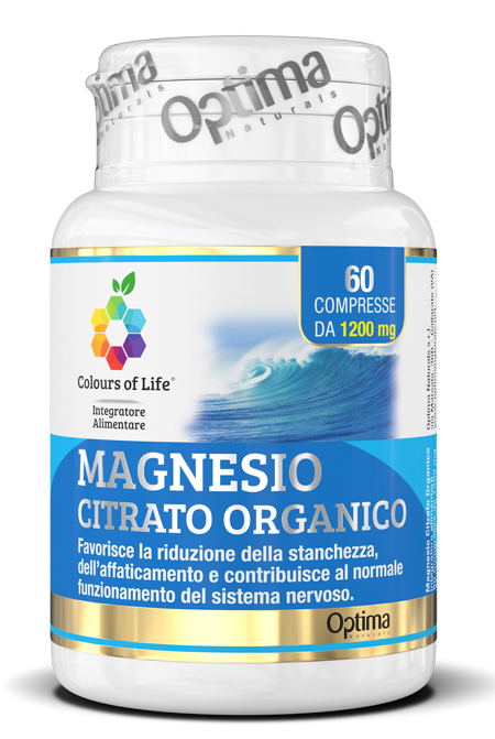 COLOURS OF LIFE MAGNESIO CITRATO ORGANICO 60 COMPRESSE 1200  MG - Farmacianumberone.it
