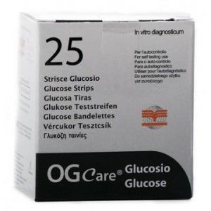 STRISCE MISURAZIONE GLICEMIA OGCARE 25 PEZZI - Farmacianumberone.it