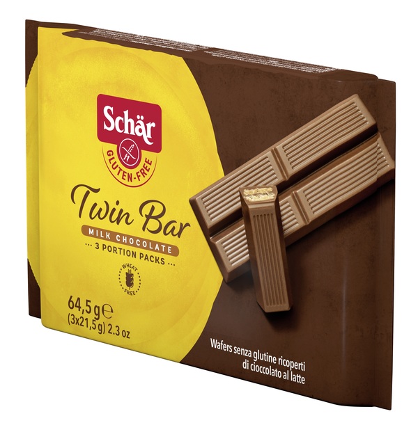 SCHAR TWIN WAFER CIOCCOLATO AL LATTE 3 BARRETTE X 21,5 G - Farmacianumberone.it