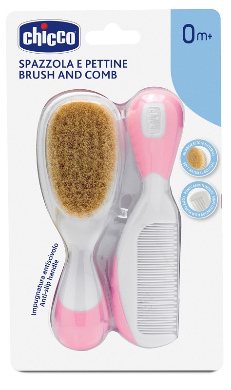CHICCO SPAZZOLA + PETTINE ROSA - Farmacianumberone.it