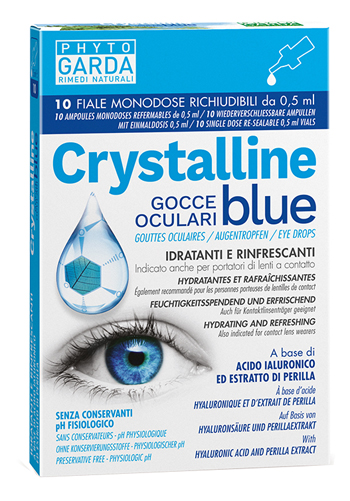 CRYSTALLINE BLUE GOCCE OCULARI MONODOSE 10 FIALE 0,5 ML - Farmacianumberone.it