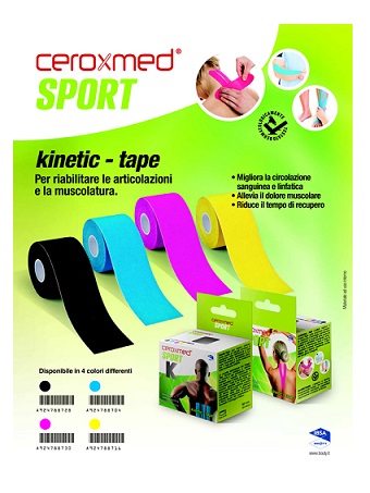 CEROXMED SPORT KINETIC TAPE BLU 1 PEZZO - Farmacianumberone.it