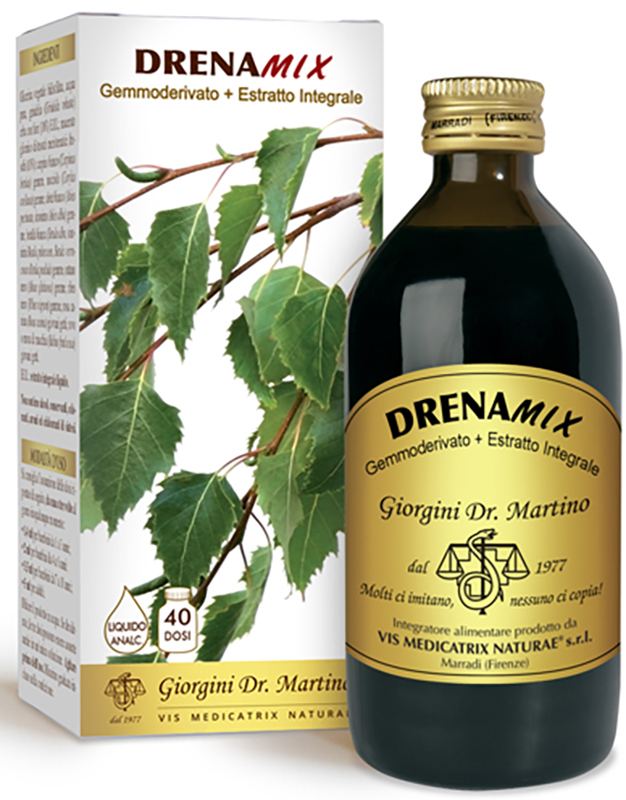DRENAMIX GEMMODERIVATO + ESTRATTO INTEGRALE SENZA ALCOOL 200 ML 40 DOSI - Farmacianumberone.it