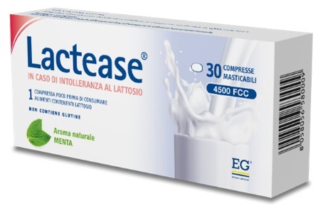 LACTEASE 4500 FCC AROMA MENTA 30 COMPRESSE MASTICABILI - Farmacianumberone.it